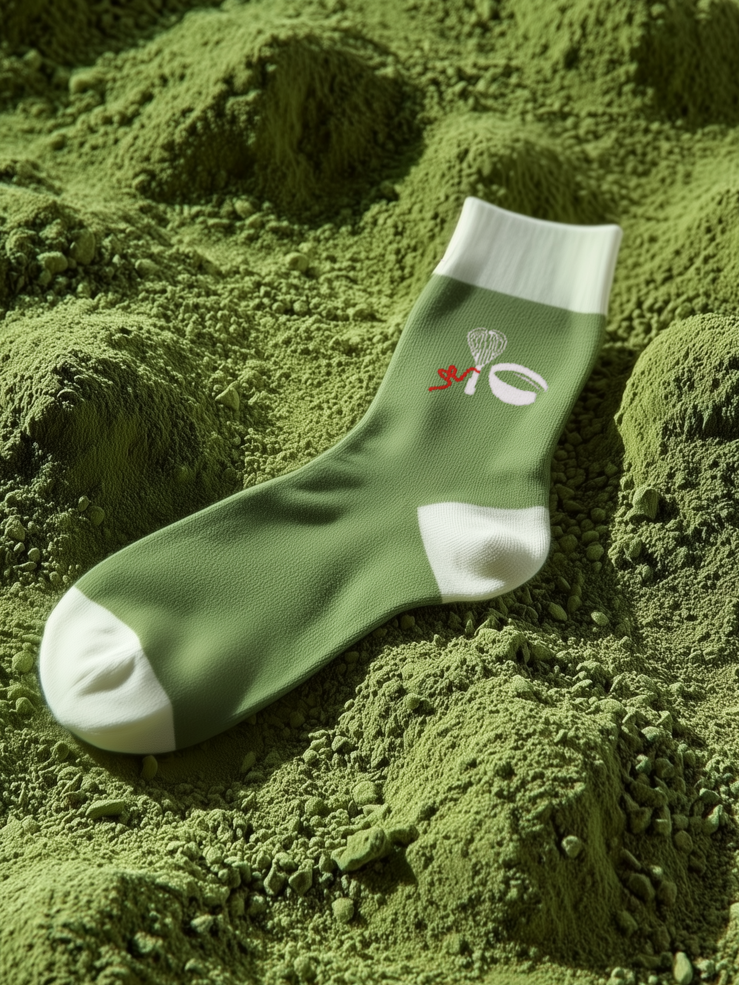 abt matcha flow crew socks, aesthetic socks.